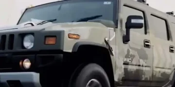 Dhoni’s Hummer gets military makeover