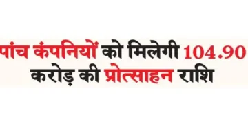 Five companies will get incentives worth Rs 104.90 crore