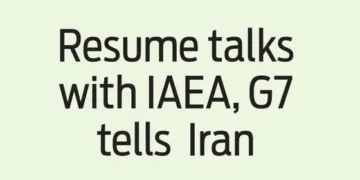 Resume talks with IAEA, G7 tells Iran