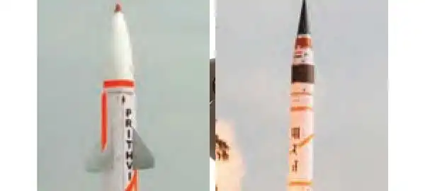 Successful test of Prithvi-2 and Agni-1 ballistic missiles