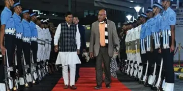Fijian PM Rabuka arrives for first official visit