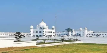 Kartarpur Sahib partially submerged in floodwater