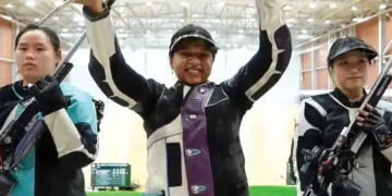 Sift Kaur wins individual and team gold in Asian Shooting