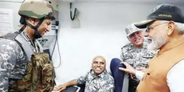 The brave soldiers of the Indian Air Force shot down a Pakistani aircraft flying 314 km away