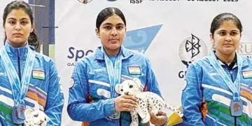 Manu Bhaker won double bronze in shooting championship in Kazakhstan