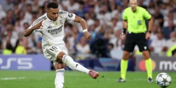 Mbappe double strike helps Real Madrid down Marseille