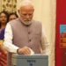 VP election kicks off; PM Modi casts first vote