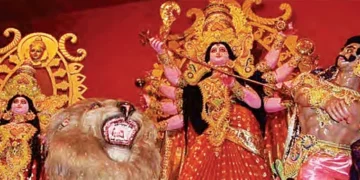 Theme of Operation Sindoor in Durga Puja of Kashi