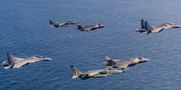 Indian Air Force, Royal Navy conduct joint exercise over Indian Ocean
