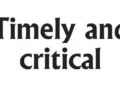 Timely and critical