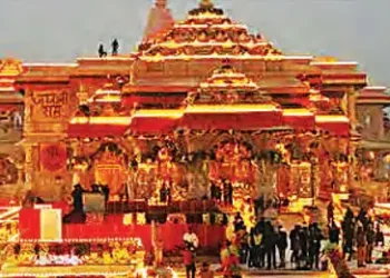 Ram temple illuminated with more than 1.5 lakh diyas