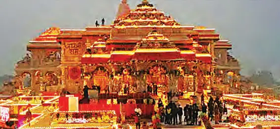 Ram temple illuminated with more than 1.5 lakh diyas