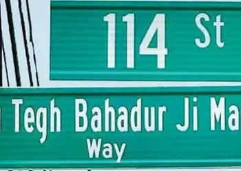 Road renamed after Sikh Guru