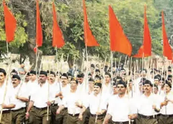 This is the pledge of the Sangh: Nation first
