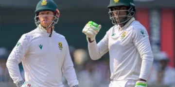 Muthusamy hits unbeaten 56 as South Africa reach 316/6 at tea