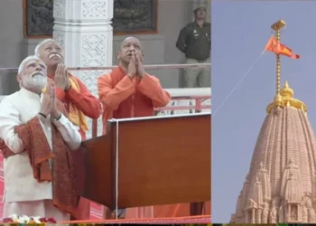 PM Modi hoists sacred Dhwaj at Ram Janmabhoomi Temple