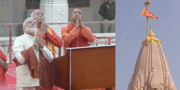 PM Modi hoists sacred Dhwaj at Ram Janmabhoomi Temple