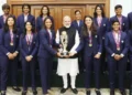 Modi meets the 'Queens' of world cricket