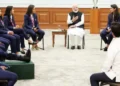Modi meets the 'Queens' of world cricket
