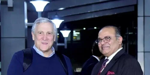 Italian Deputy PM Tajani arrives to bolster strategic partnership