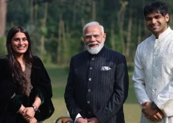 PM Modi hosts javelin ace Neeraj Chopra at his residence