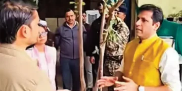 On the collector's appeal, the farmer donated three bighas of land.