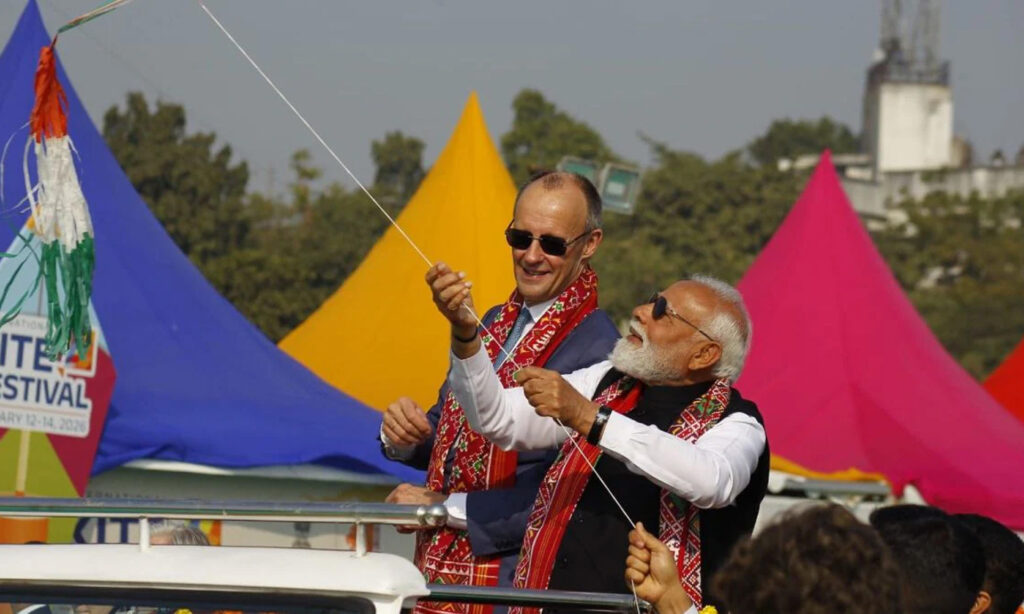 PM Modi | Friedrich Merz | Sabarmati | Uttarayan