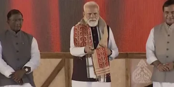 PM Modi lays foundation of Kaziranga corridor in Assam