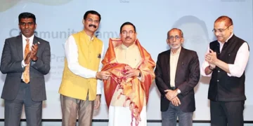 Pralhad Joshi felicitated by Dubai Kannada Sangha