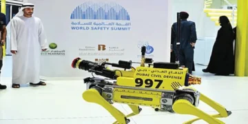 Showcasing firefighting robots, AI innovations