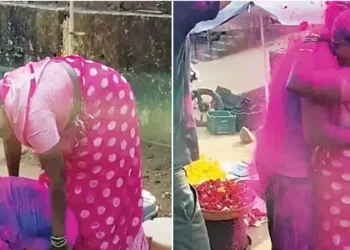 A mother selling vegetables on the footpath broke down after hearing the news of her son's selection in the CRPF.
