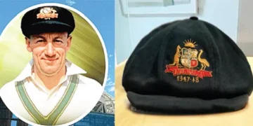Don Bradman's cap auctioned for Rs 2.92 crore.