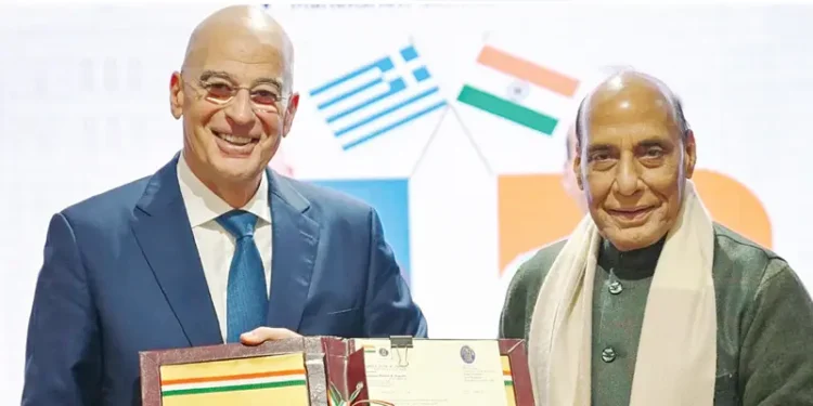 India signs military agreement with Greece