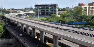 नासिक हाइवे पर नया साकेत क्रीक ब्रिज तैयार