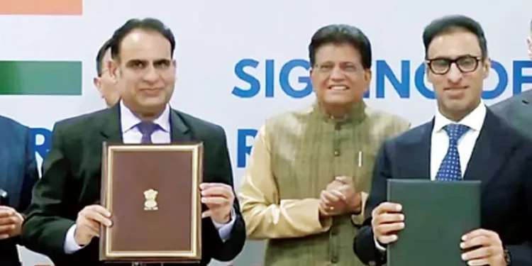 India has reached an agreement on another trade deal.