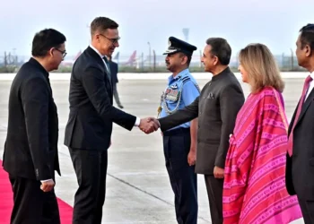 Finnish President Stubb arrives in India