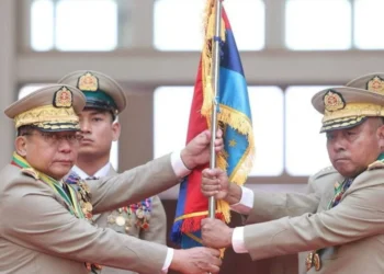 Myanmar junta chief steps down