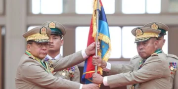 Myanmar junta chief steps down