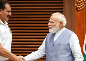 Navy Chief Admiral Tripathi briefs PM Modi