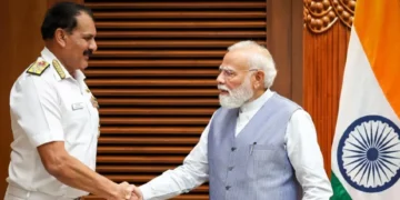 Navy Chief Admiral Tripathi briefs PM Modi