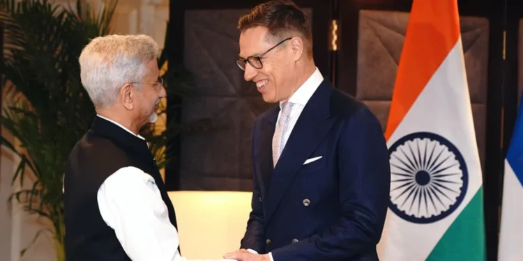 Finnish Prez Stubb holds talks with Jaishankar