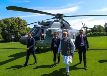 PM Modi arrives in France Evian to attend G7 Summit