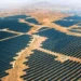 A large solar power park in India