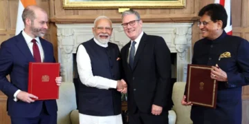 Two deals in one: Duty-free goods access arrives with a social-security convention that eases the cost of posting Indian talent to the UK.