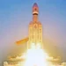 Indian LVM3 rocket on the launch pad, representing the Gaganyaan human spaceflight programme