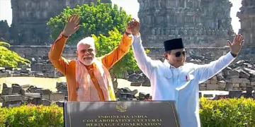 PM Modi prays at Indonesia’s Prambanan Temple