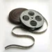 Reels of motion picture film in metal cans