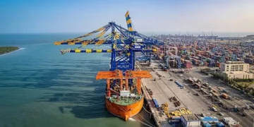 Container ship at an Indian port representing the IMEC corridor