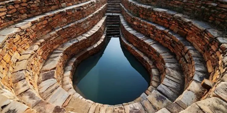 A historic Indian stepwell built to store and access groundwater