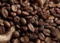 Roasted coffee beans in bulk